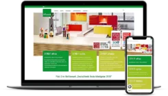 1. **Moderne IT-Agentur Website auf Laptop und Smartphone**  
   Eine moderne IT-Agentur präsentiert ihre benutzerfreundliche Website sowohl auf einem Laptop als auch auf einem Smartphone. Die Seite zeigt technologische Fachkompetenz und Mobilgeräte-Kompa