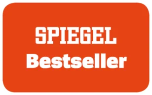 Rotes Rechteck mit dem Text "SPIEGEL Bestseller" in weißer Schrift.