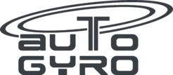 Logo der Marke "Auto Gyro" mit stilisiertem Rotorblattmuster.