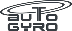 Logo der Marke "Auto Gyro" mit stilisiertem Rotorblattmuster.