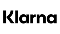 Logo von Klarna, einem schwedischen Finanzdienstleistungsunternehmen, in schwarzer Schrift auf weißem Hintergrund.
