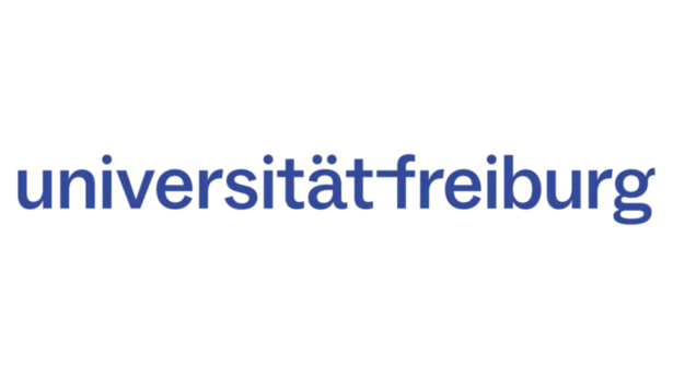 Logo der Universität Freiburg mit stilisiertem Siegel und Schriftzug "UNI FREIBURG" in Blau und Rot.