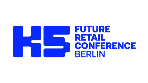 Logo der K5 Future Retail Conference Berlin in blauem Schriftzug.