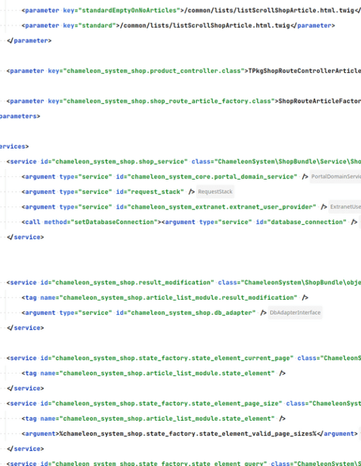 Beispiel Symfony Code