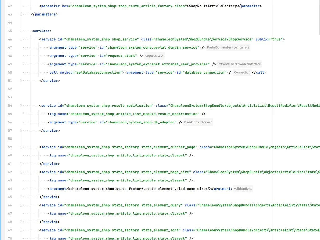 Beispiel Symfony Code