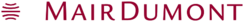 Logo des Unternehmens MAIRDUMONT mit stilisiertem geografischem Muster links vom Schriftzug.