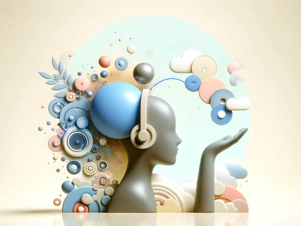 DALL·E 2023-11-28 18.08.03 - A calm and minimalist horizontal image representing 'Helpjuice's Customer Self-Service Software', without any text or words. The image should maintain